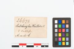 Etikett zu Bronzeanhänger (NHMW-PRAE-026672)